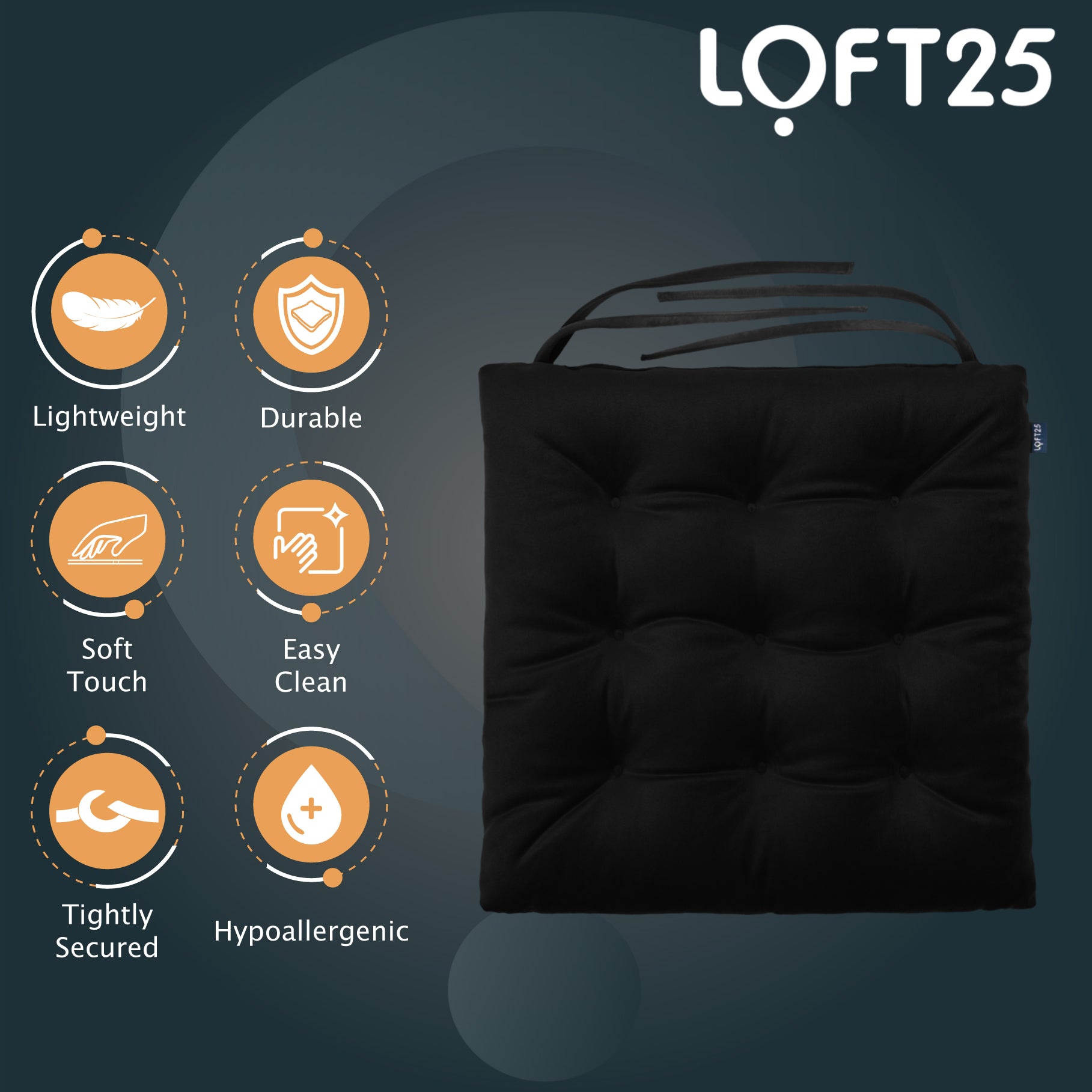 Loft 25 Chair Velvet Seat Pad