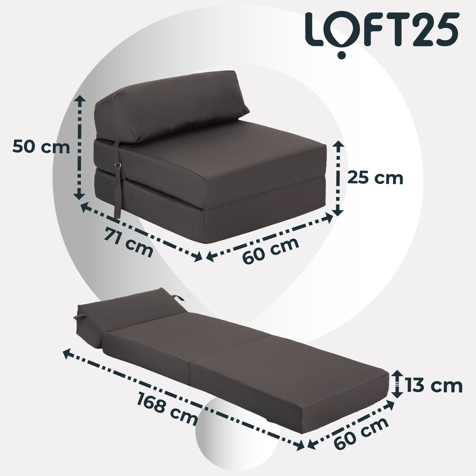 Loft 25 Comfortable Fold Out Z Bed Chair