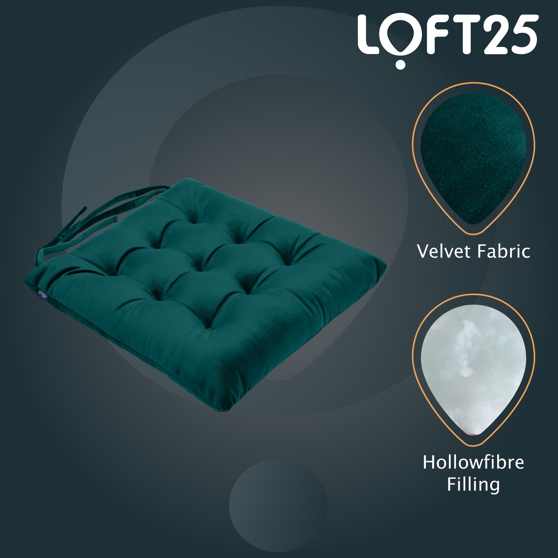 Loft 25 Chair Velvet Seat Pad