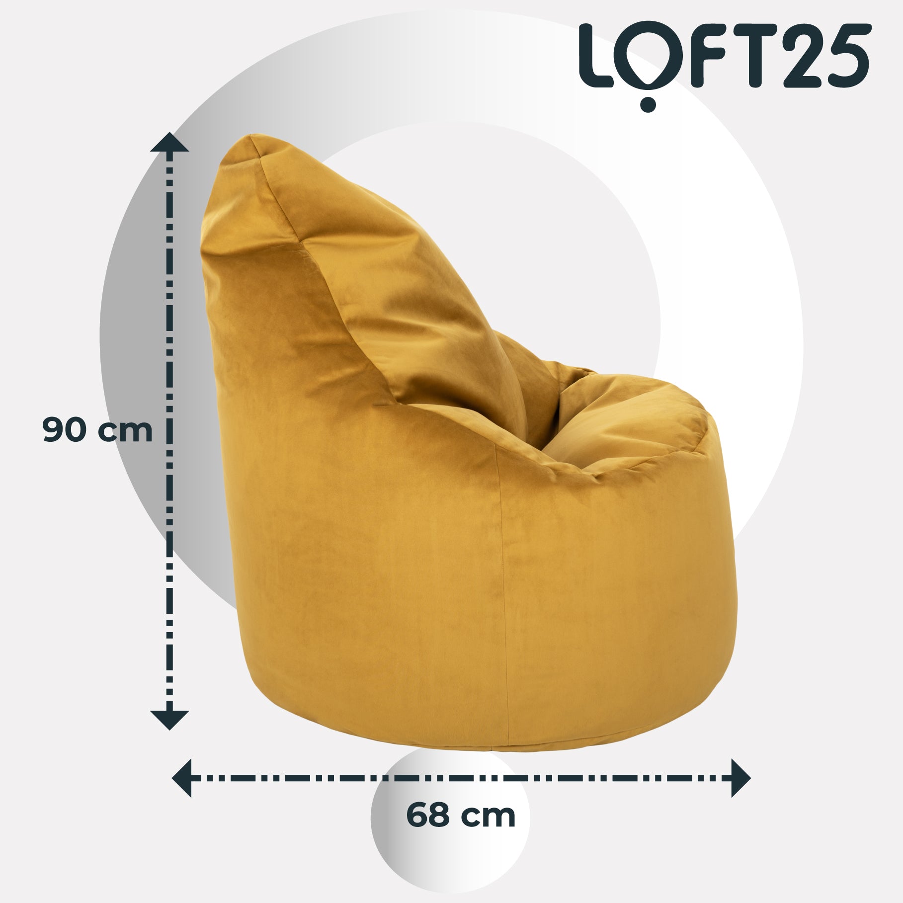 Loft 25 Capriccio Velvet Bean Bag Chair